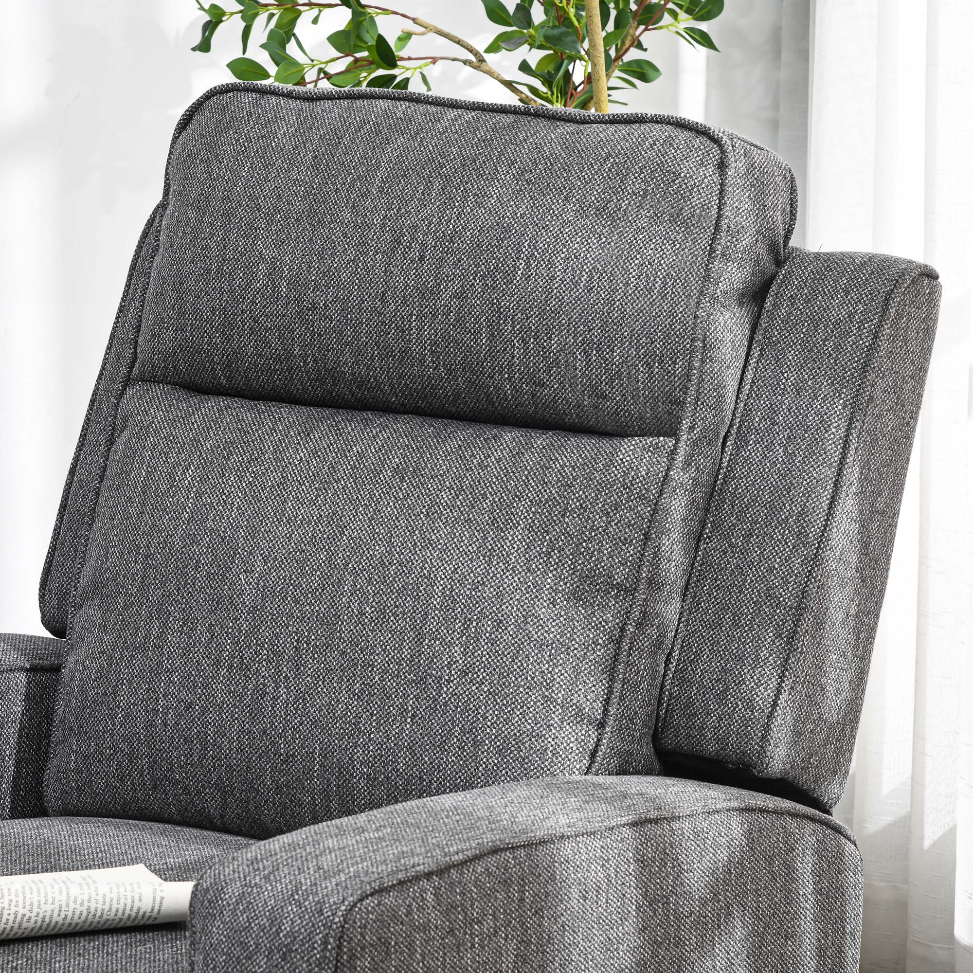 HOMCOM 150\'c2\'b0 Electric Reclining Chair, with USB port and Footrest - Charcoal Grey