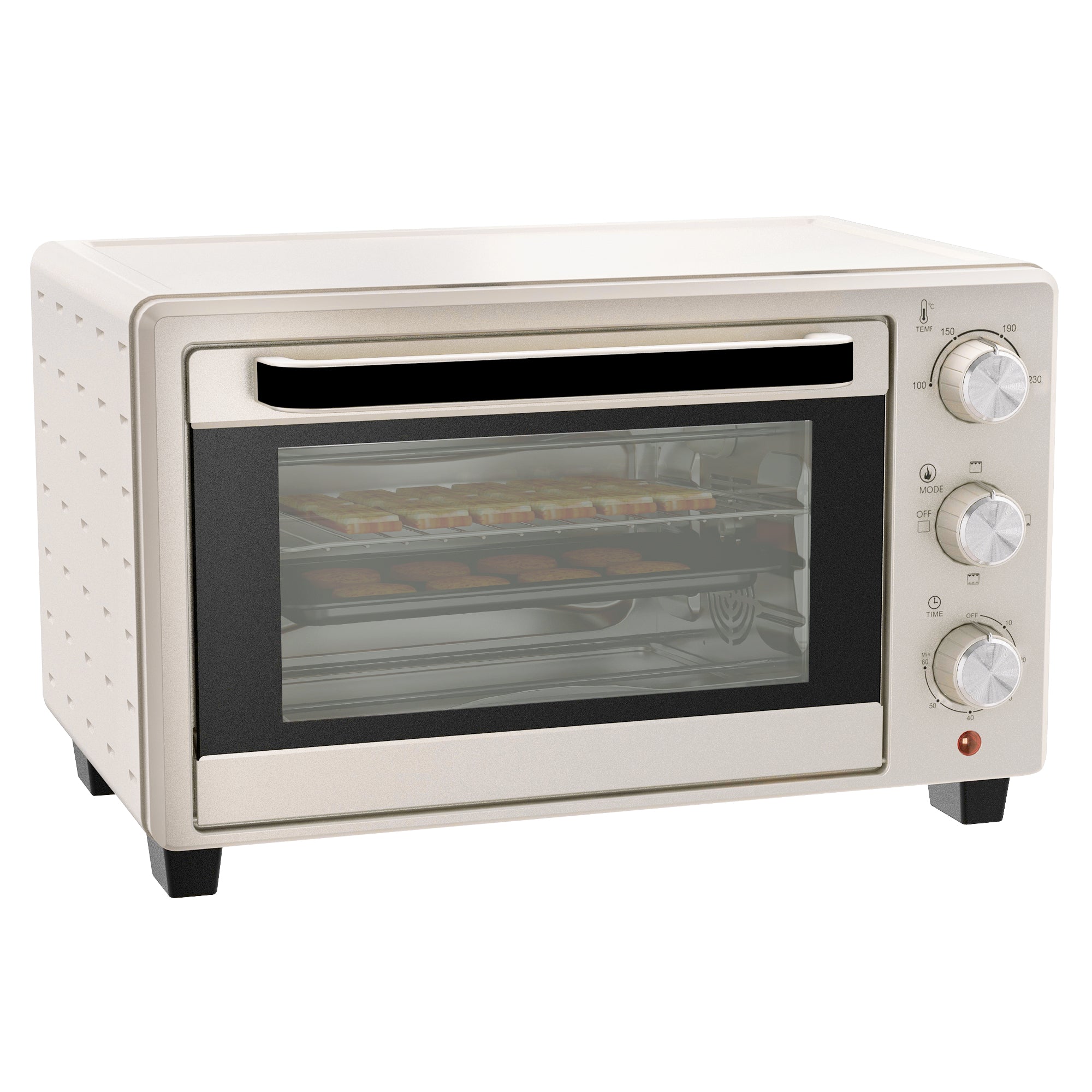 HOMCOM 21L Mini Countertop Oven, 100\'c2\'b0C-230\'c2\'b0C Adjustable Temp - White