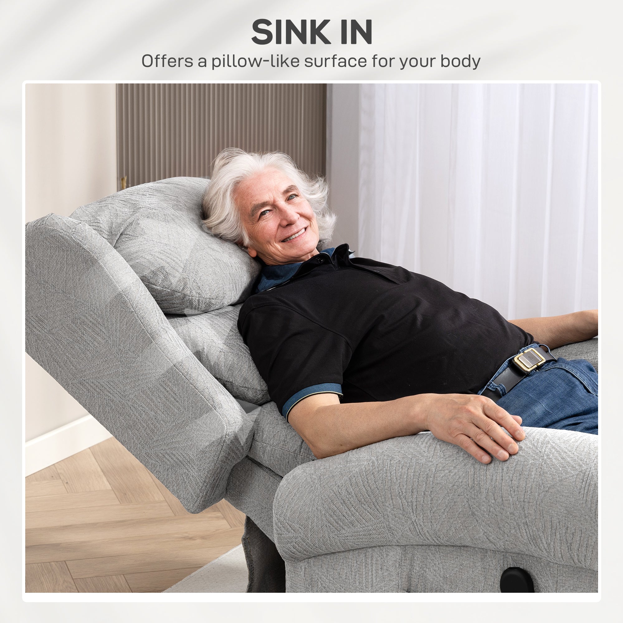 HOMCOM Power Lift Recliner Chair for Elderly, Velvet Electric Riser and Recliner Armchair for Living Room with Remote Control, 2 Side Pockets, Thick Padded Back, Grey