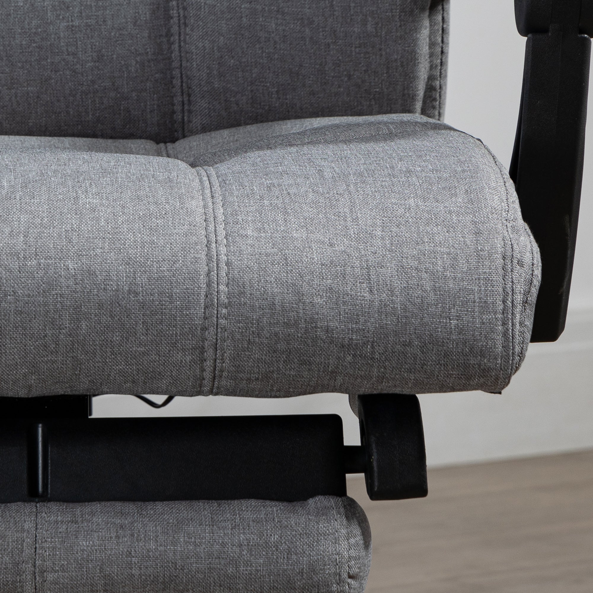 Vinsetto Office Chair, 6 Point Massage Desk Chair, Computer Chair with Footrest & Head Pillow, 360\'c2\'b0 Swivel Recliner Chair for Home Office, Grey