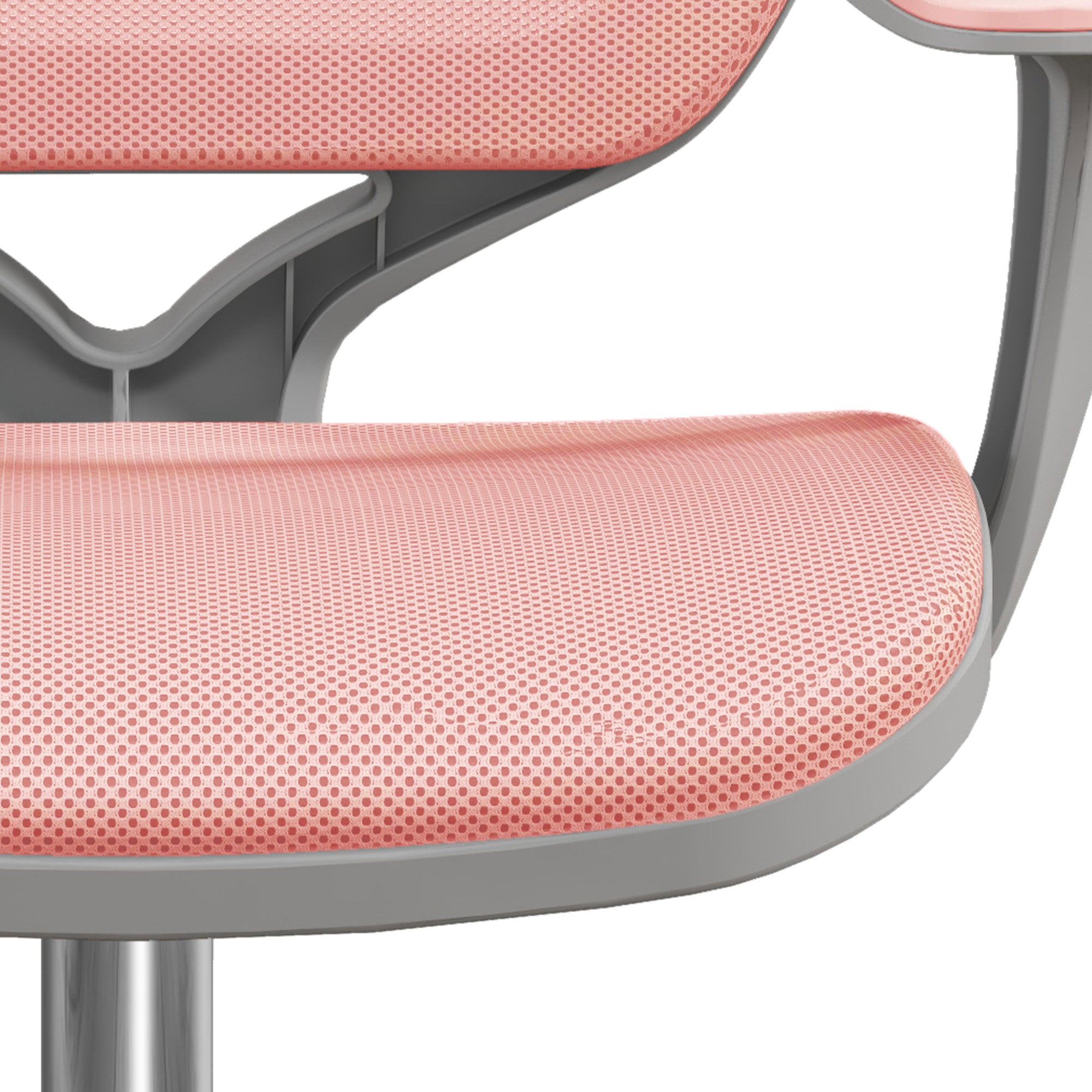 Vinsetto Office Chair, Breathable Mesh Swivel Desk Chair with Adjustable Height and 360° Swivel Security Wheels for Home Office, Study, Pink
