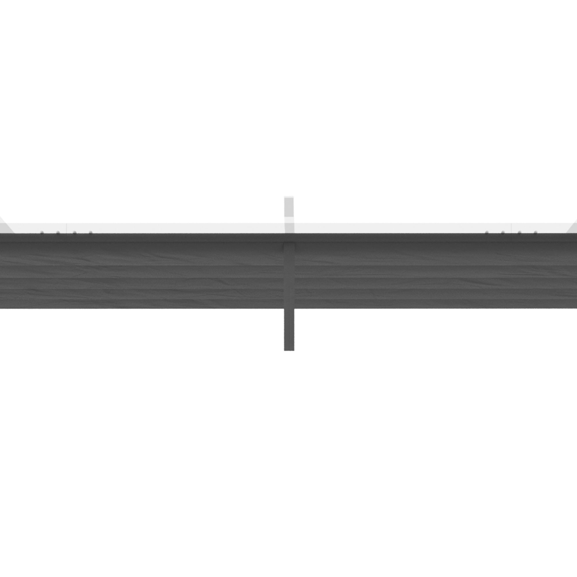 Outsunny Retractable Pergola Shade Cover, Replacement Canopy for 4 x 3 (m) Pergola, Retractable Roof, Dark Grey
