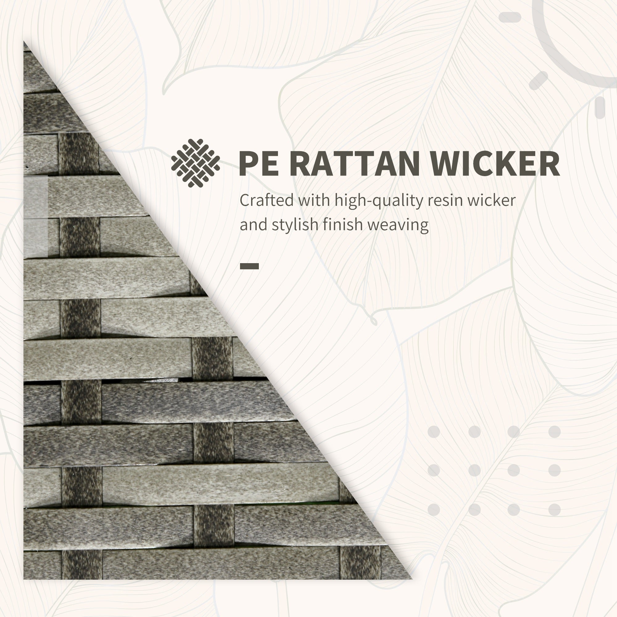 Outsunny 3 Pieces Rattan Bistro Set, Wicker Garden Furniture Set with Storage  Coffee Table and Chairs, Thickened Cushions for Outdoor, Patio, Balcony, Orange