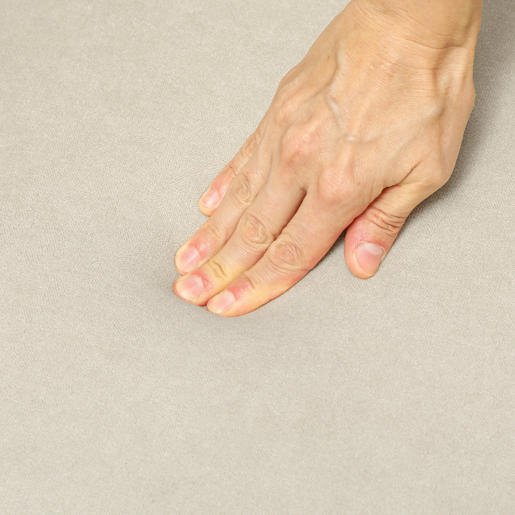 HOMCOM Two-Seater Velvet-Feel Mid Century Sofa - Cream/Orange