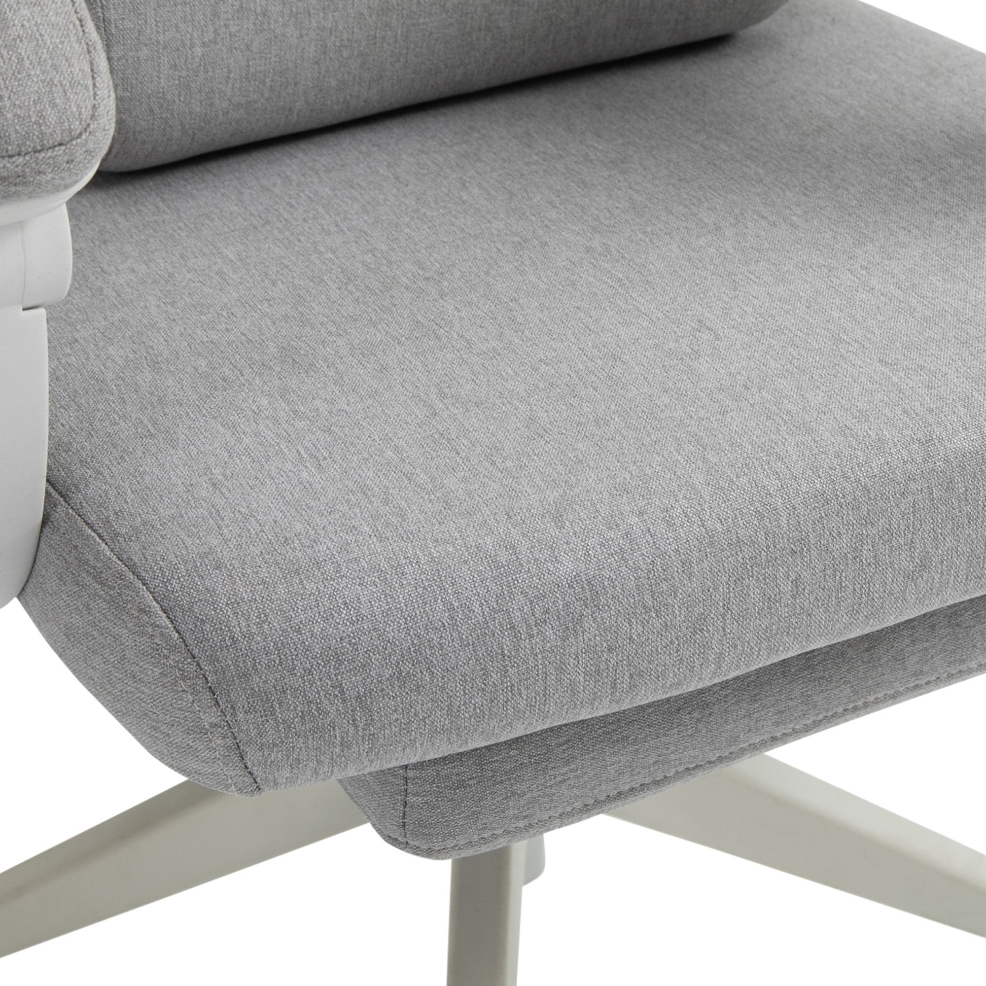 Vinsetto Office Chair, Ergonomic Desk Chair, High Back Fabric Work Chair with 160\'c2\'b0 Reclining Backrest, Retractable Footrest, Neck and Lumbar Pillow for Home and Study, Grey