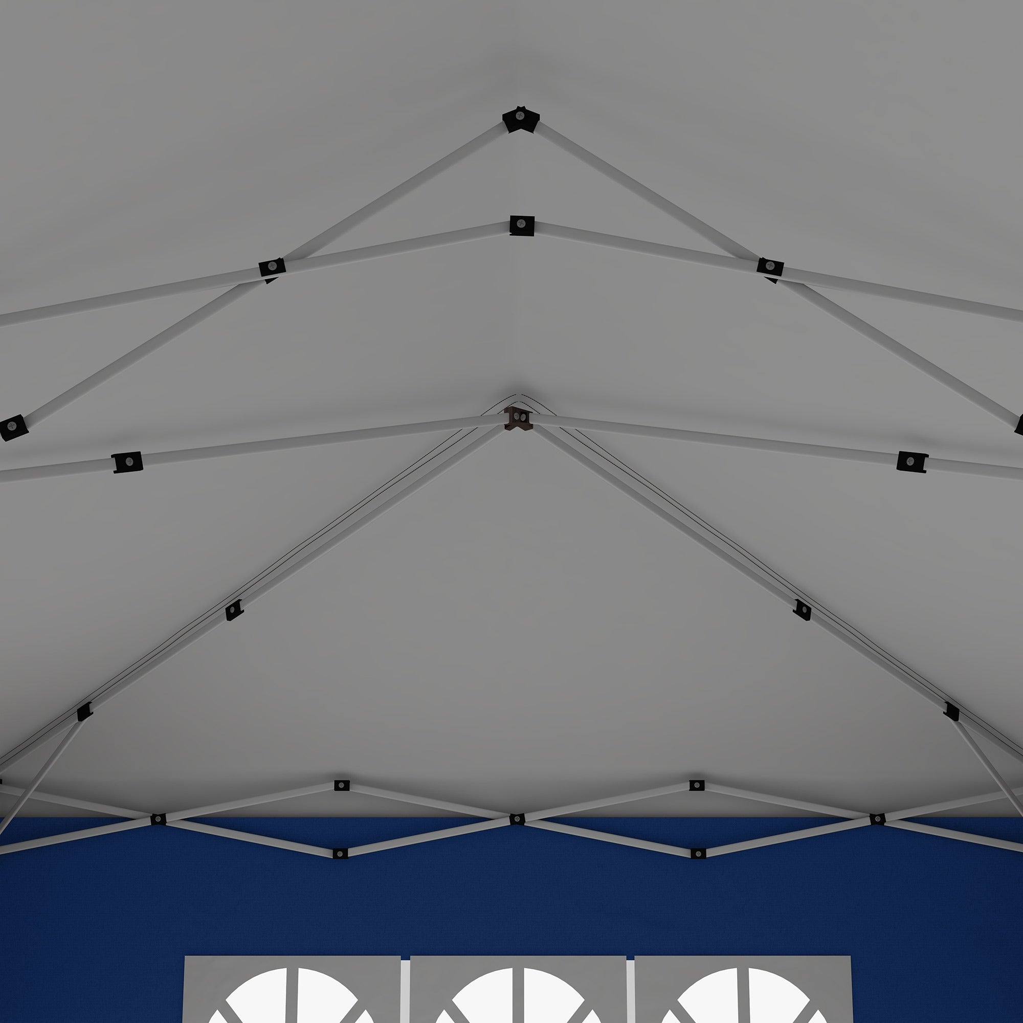 Outsunny 3 x 6 m Pop Up Gazebo with Sides and Windows, Height Adjustable Wedding Camping Party Tent Canopy Marquee with Storage Bag for Garden, Event, Blue