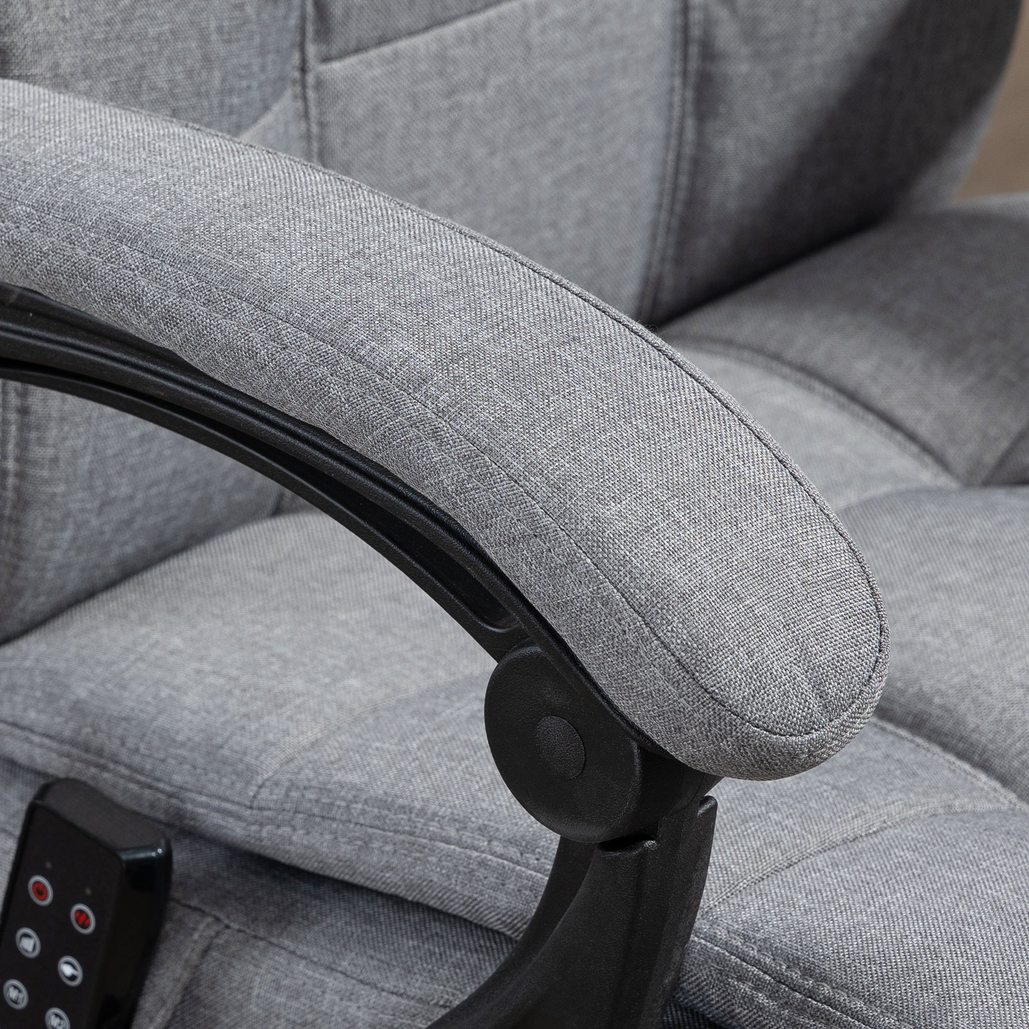 Vinsetto Office Chair, 6 Point Massage Desk Chair, Computer Chair with Footrest & Head Pillow, 360\'c2\'b0 Swivel Recliner Chair for Home Office, Grey