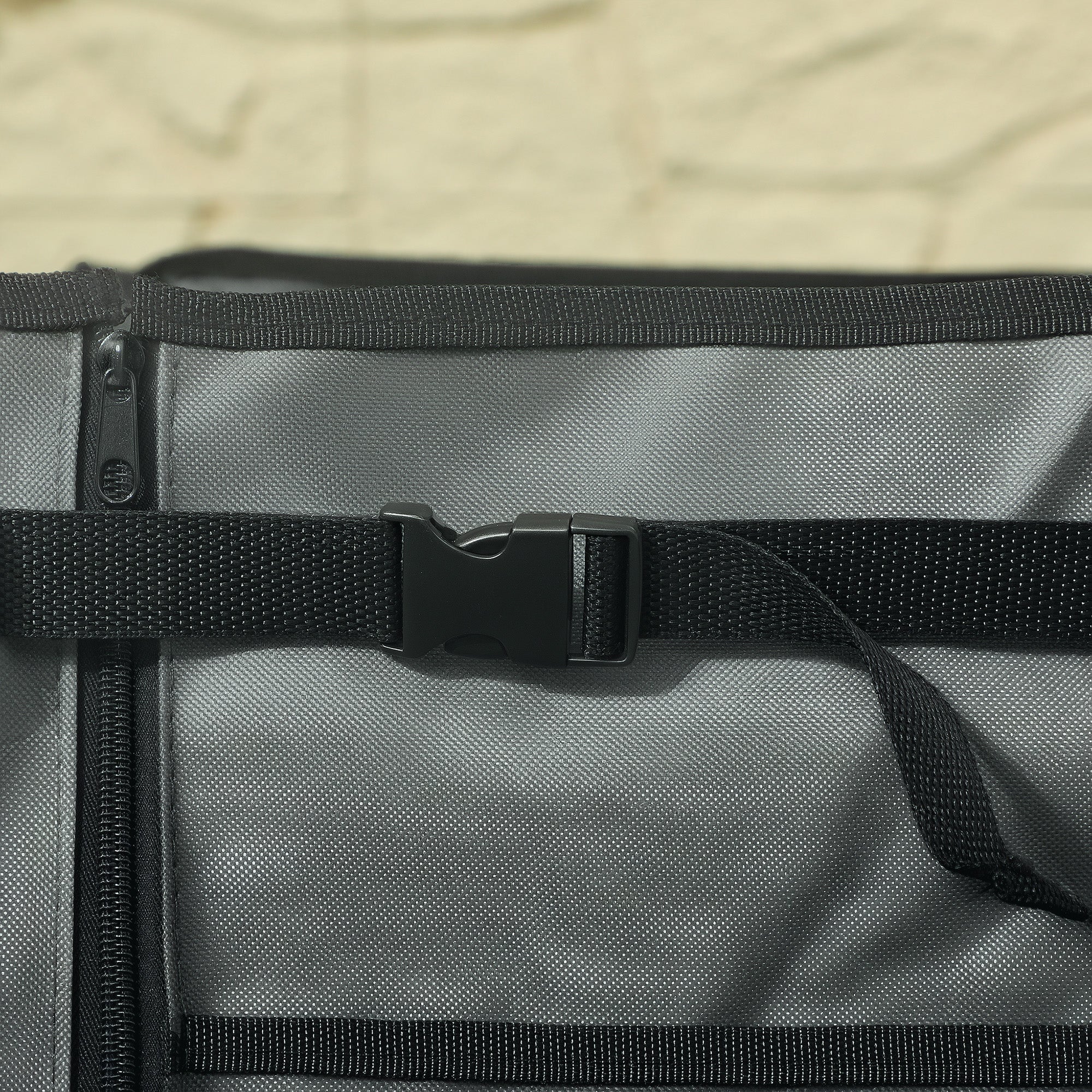 Outsunny Folding Trolley on Wheels, 150L Collapsible Wagon Festival Trolley Cart with Openable Sides, Adjustable Handle and Brakes for Shopping Camping Beach and Garden, Grey