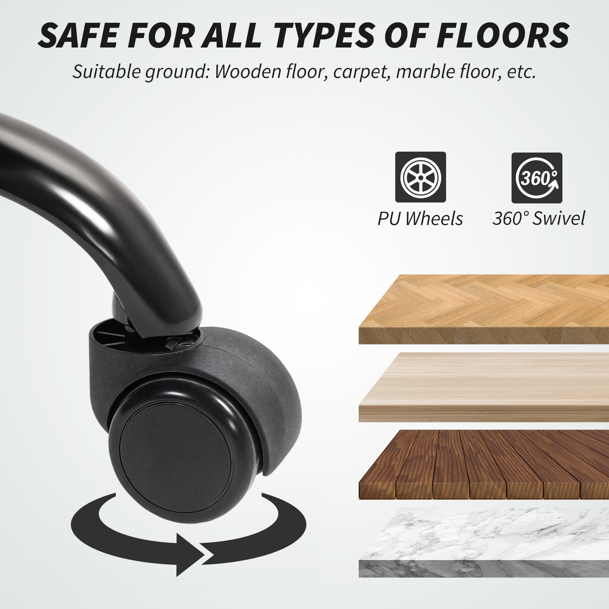 HOMCOM Double Padded Linen-Look Office Chair - Charcoal Grey