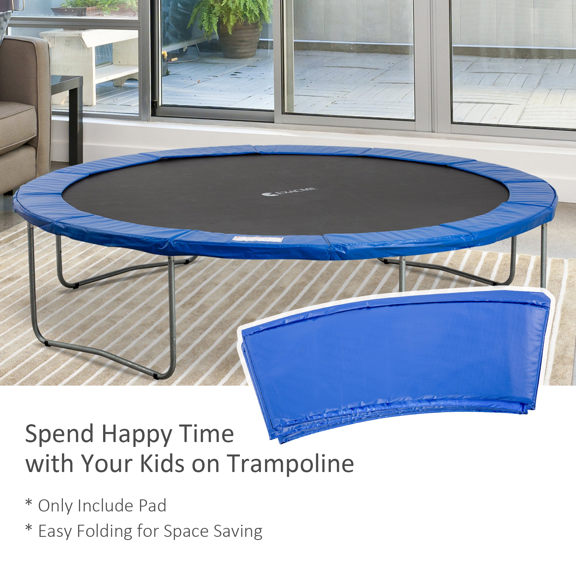 HOMCOM 13FT Trampoline Pad, \'ce\'a6396cm Trampoline Accessories Surround Safety Pad Foam Pading Pads Replcement Spare New Multi-Color
