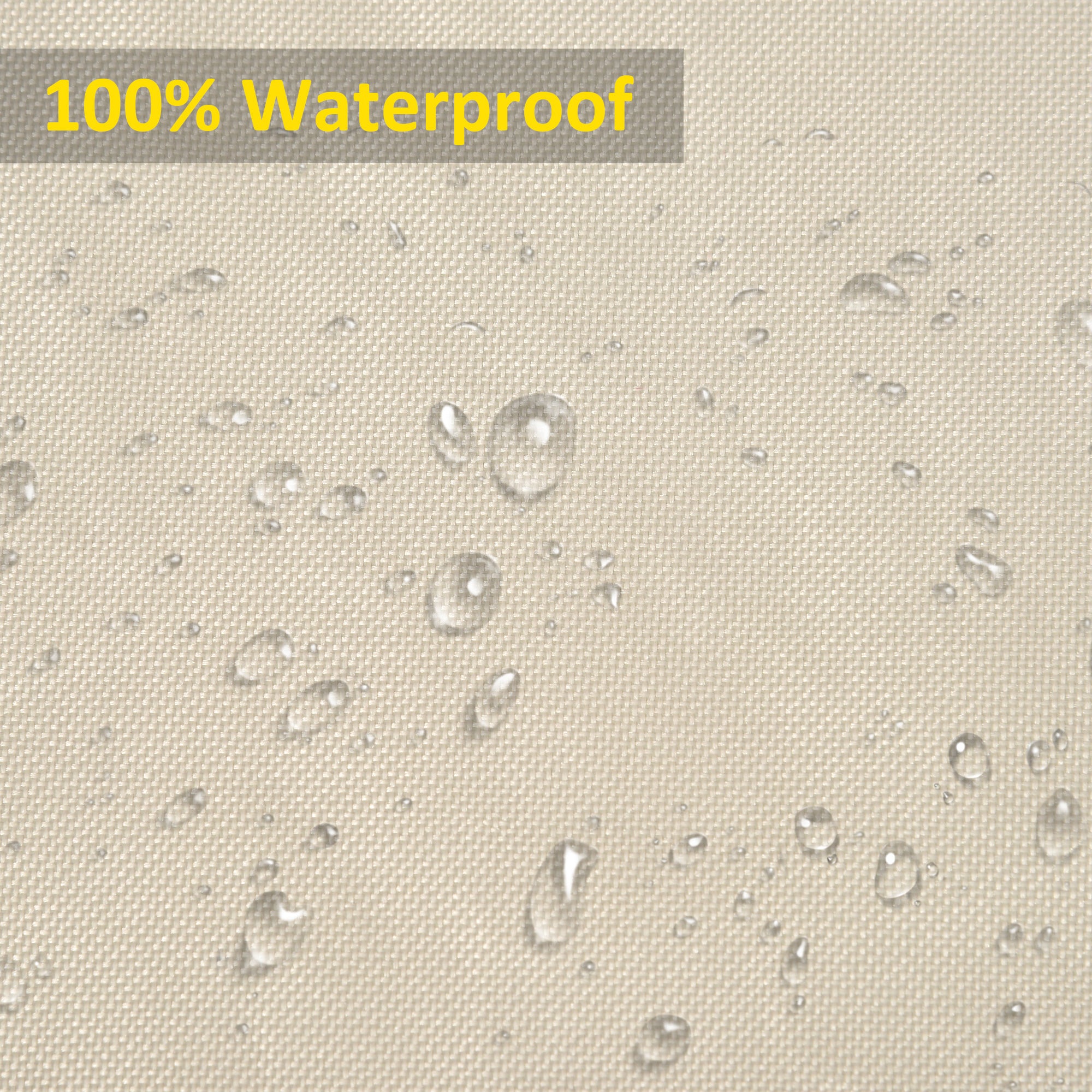 Outsunny 600D Oxford Cloth Furniture Cover, 3 Seater Sofa Protector for Garden Patio, Outdoor, Waterproof, Beige, 218 x 111 x 63-101 cm