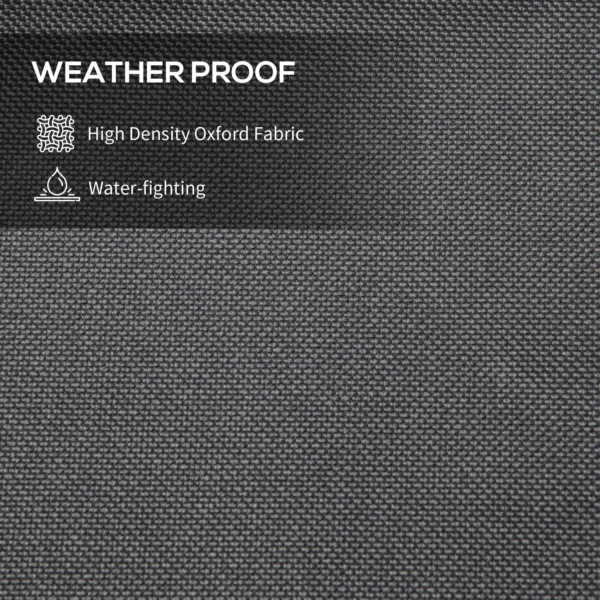 Outsunny Parasol Cover, Patio Cantilever Cover, Banana Umbrella Protector with Rod, Zipper for Outdoor Garden, Patio, Dark Grey