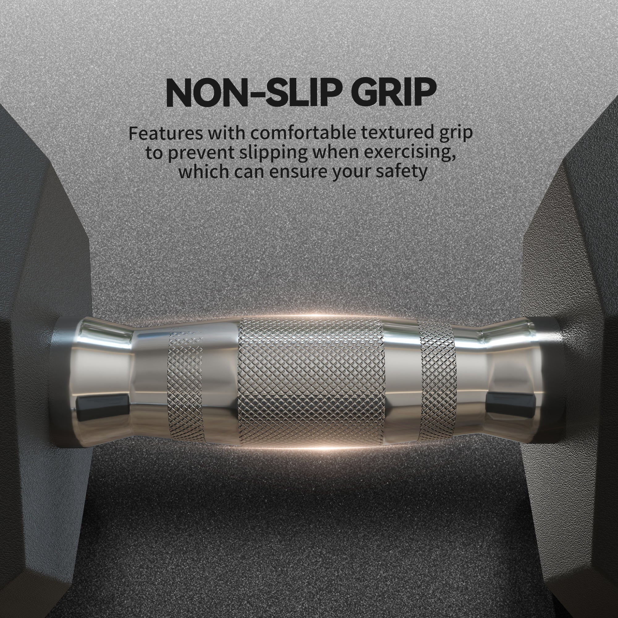 HOMCOM 2x15KG Rubber Hex Dumbbell Portable Hand Weights Dumbbell Home Gym