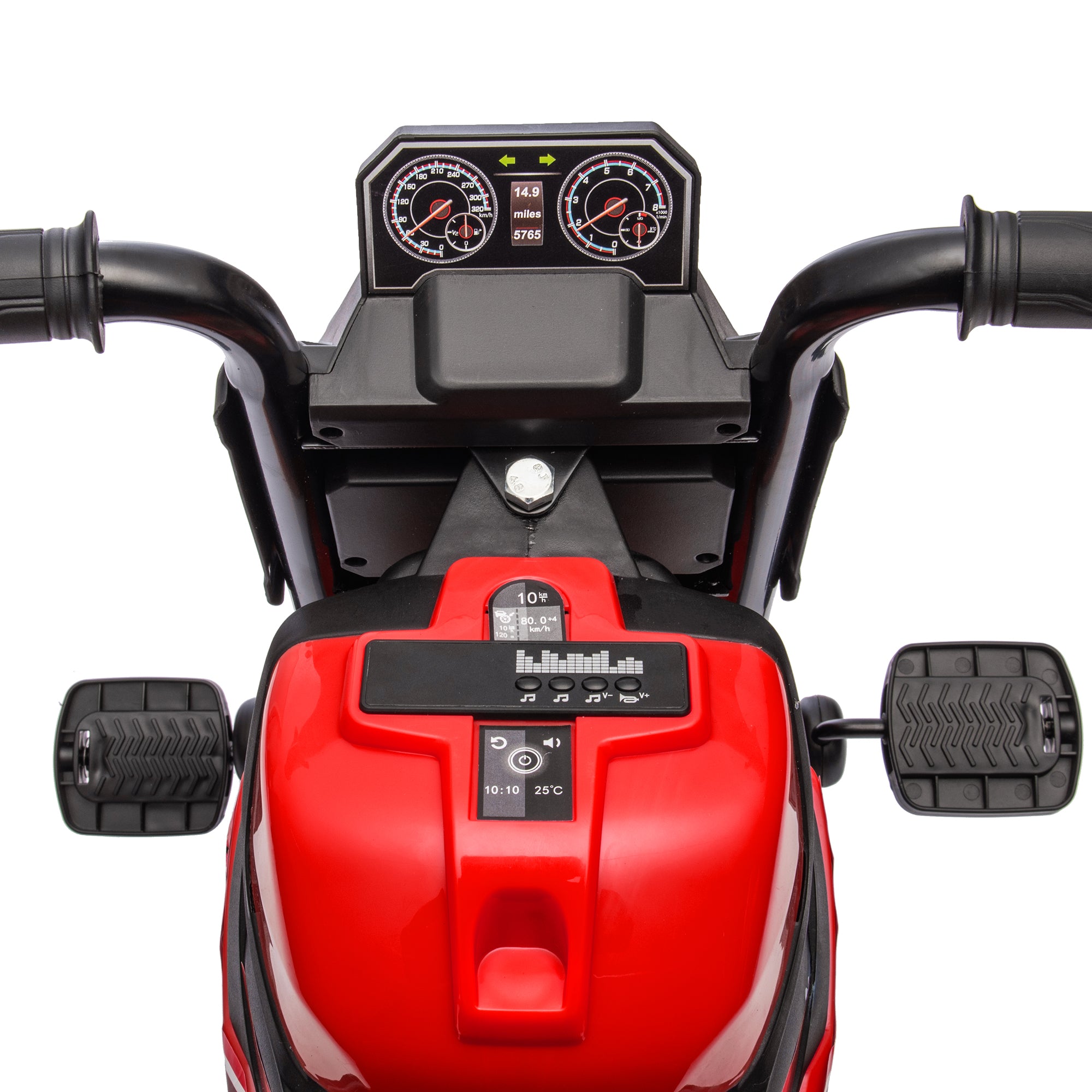AIYAPLAY Motorcycle Design, 3 in 1 Toddler Trike, Sliding Car, Balance Bike with Headlight, Music, Horn, Red