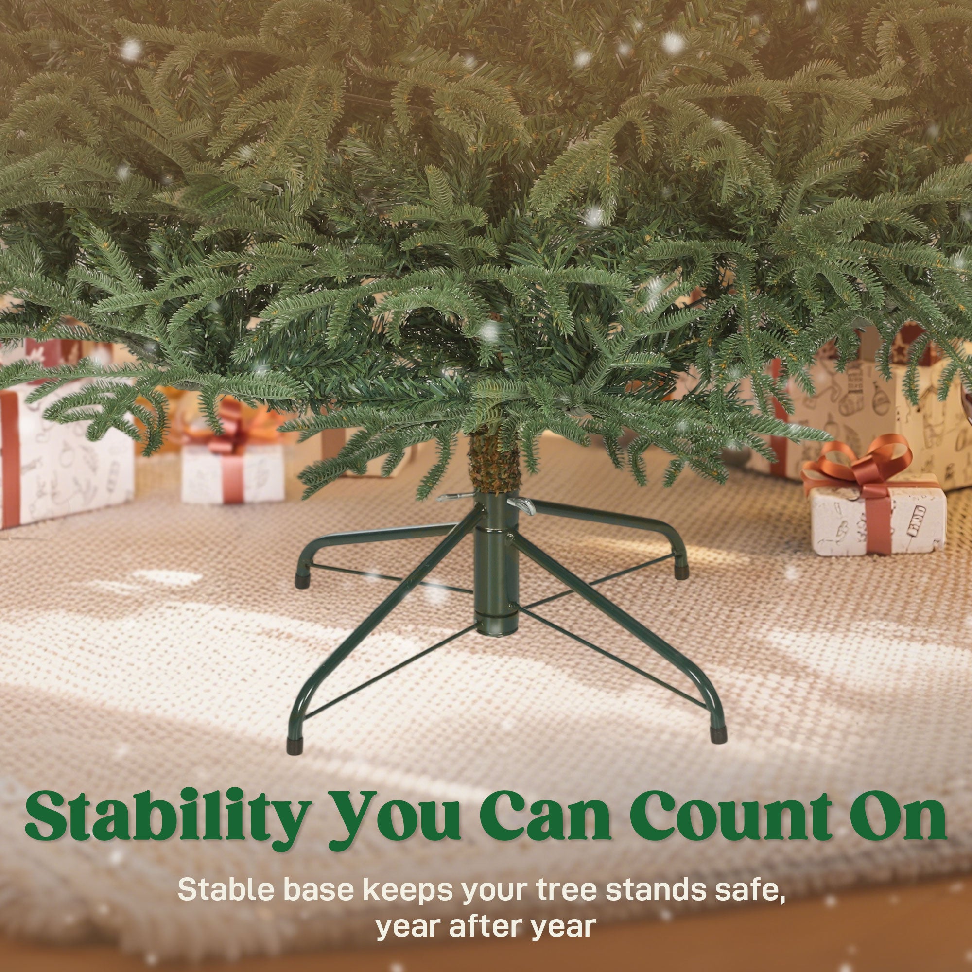 HOMCOM 7 ft Full Spruce Christmas Tree with Realistic Dense Tips, Easy Assembly - Green
