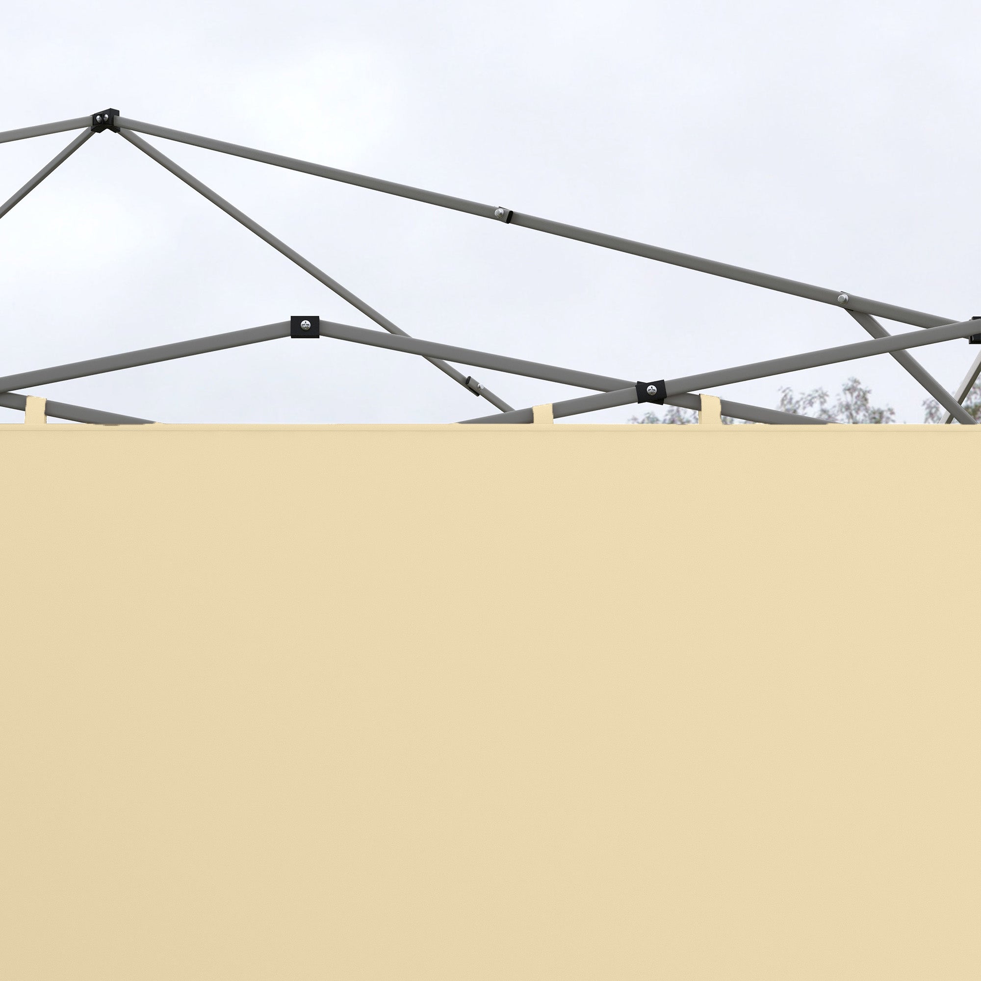 Outsunny Set of Two 3 x 3(m) Replacement Zipped Gazebo Walls - Beige