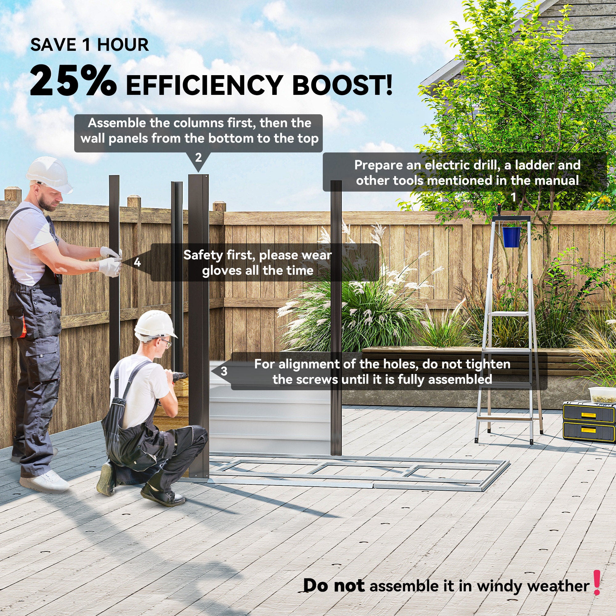 Outsunny 7 x 4ft Garden Shed, Easy to Assemble, Upgraded Galvanised Steel Frame with Foundation Kit, Double Doors with Lock, Outdoor Metal Shed with Vents and Gloves, Garden Storage Shed, Natural