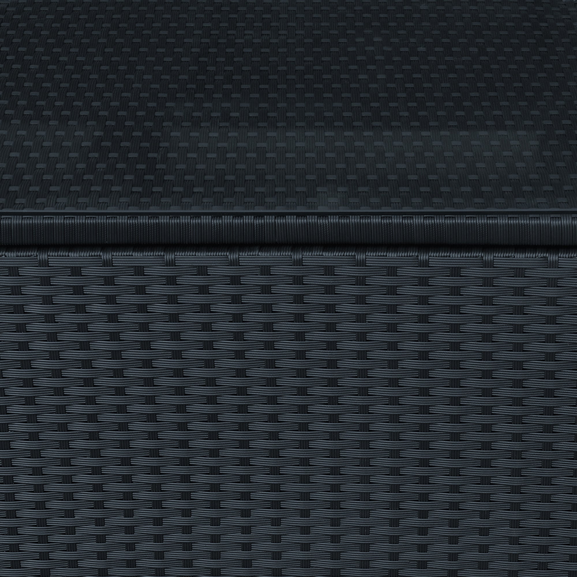 Outsunny PE Wicker Side Table Rattan Garden Furniture with Four Foot Pads, Rust & Mild Weather Damage Resistant, Black