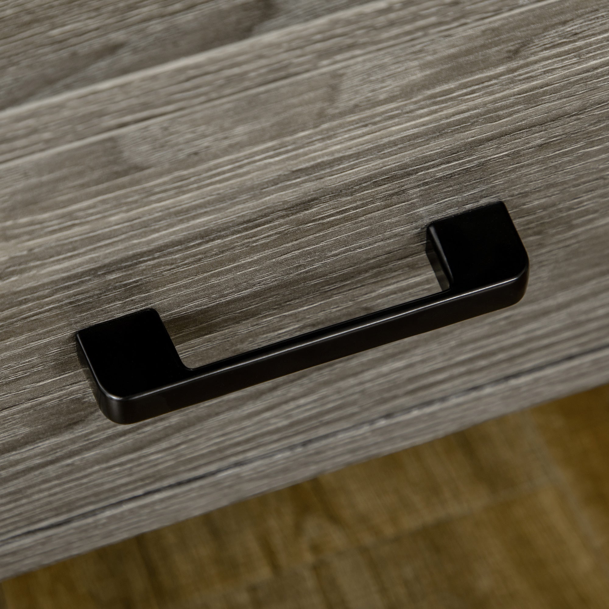 HOMCOM Freestanding Storage Cabinet, Display Cabinet with Fabric Drawers, Bookcase for Home Office, Living Room, Closet, Bedroom, Grey