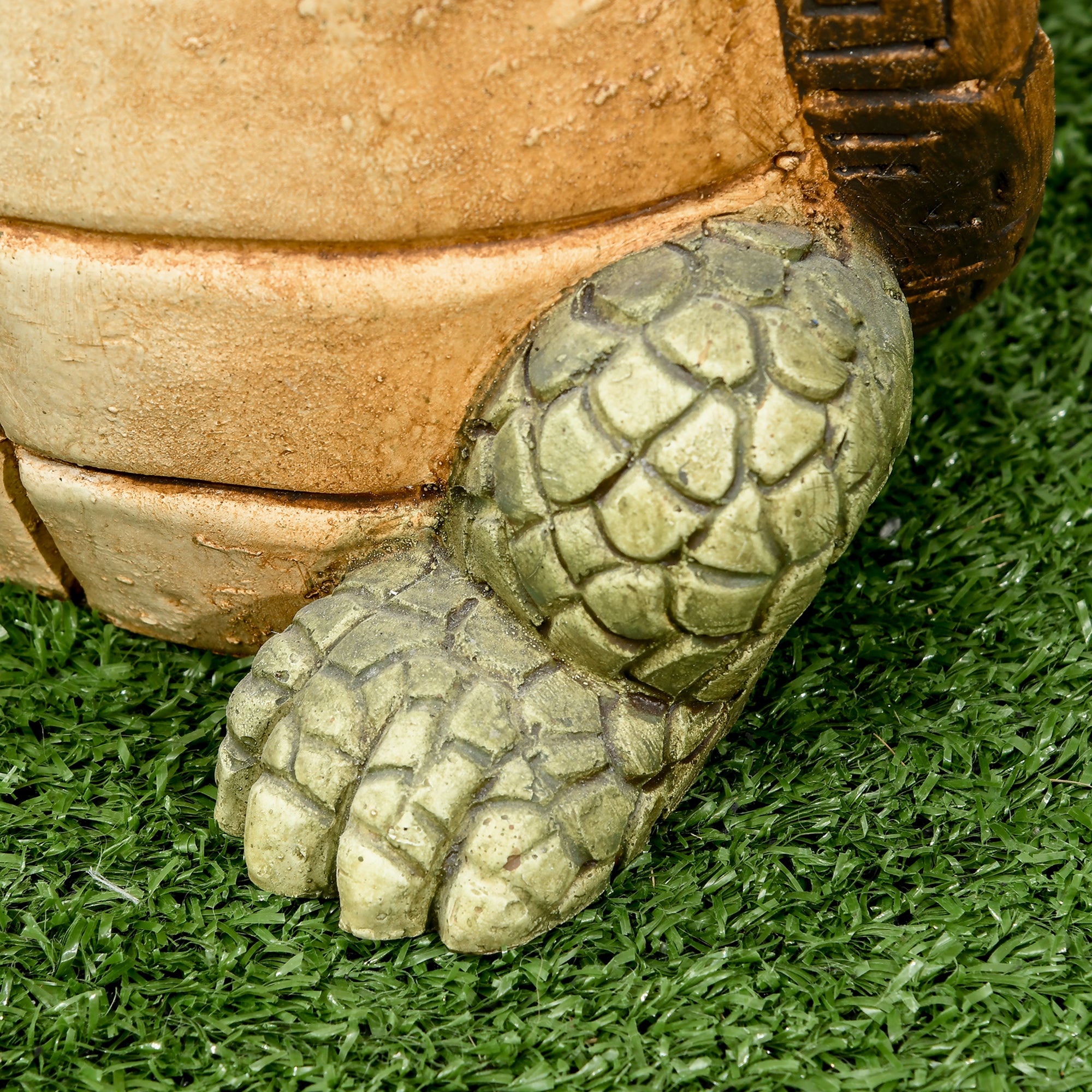 Outsunny Vivid 2 Tortoises Garden\'c2\'a0Statue with Solar LED Light, Outdoor Ornament Art Sculpture Home Decoration for Porch, Deck, Grass