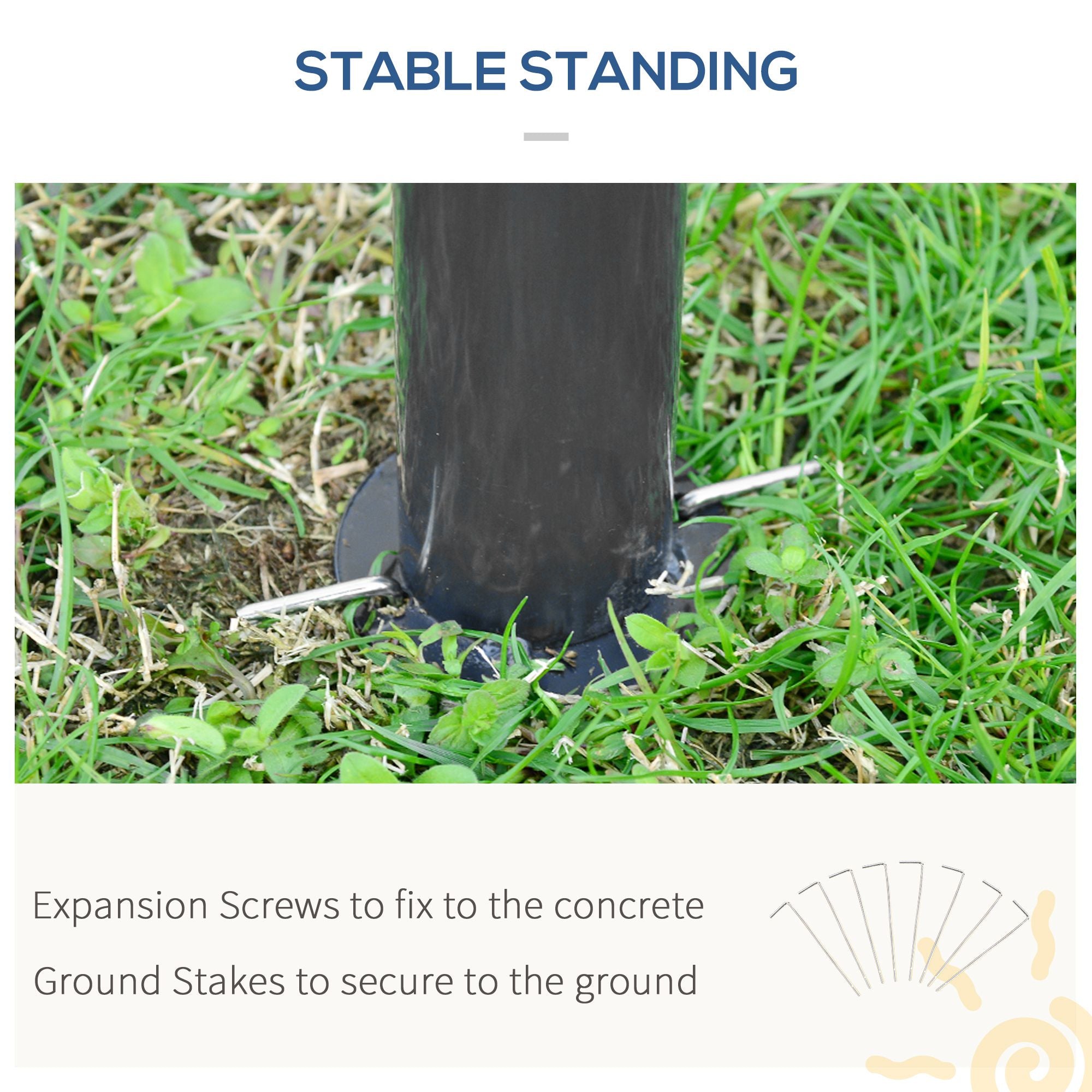 Outsunny 3.6 x 3 (m) Outdoor Polycarbonate Gazebo, Double\'c2\'a0Roof Hard Top Gazebo with Nettings\'c2\'a0&\'c2\'a0Curtains for Garden, Lawn, Patio