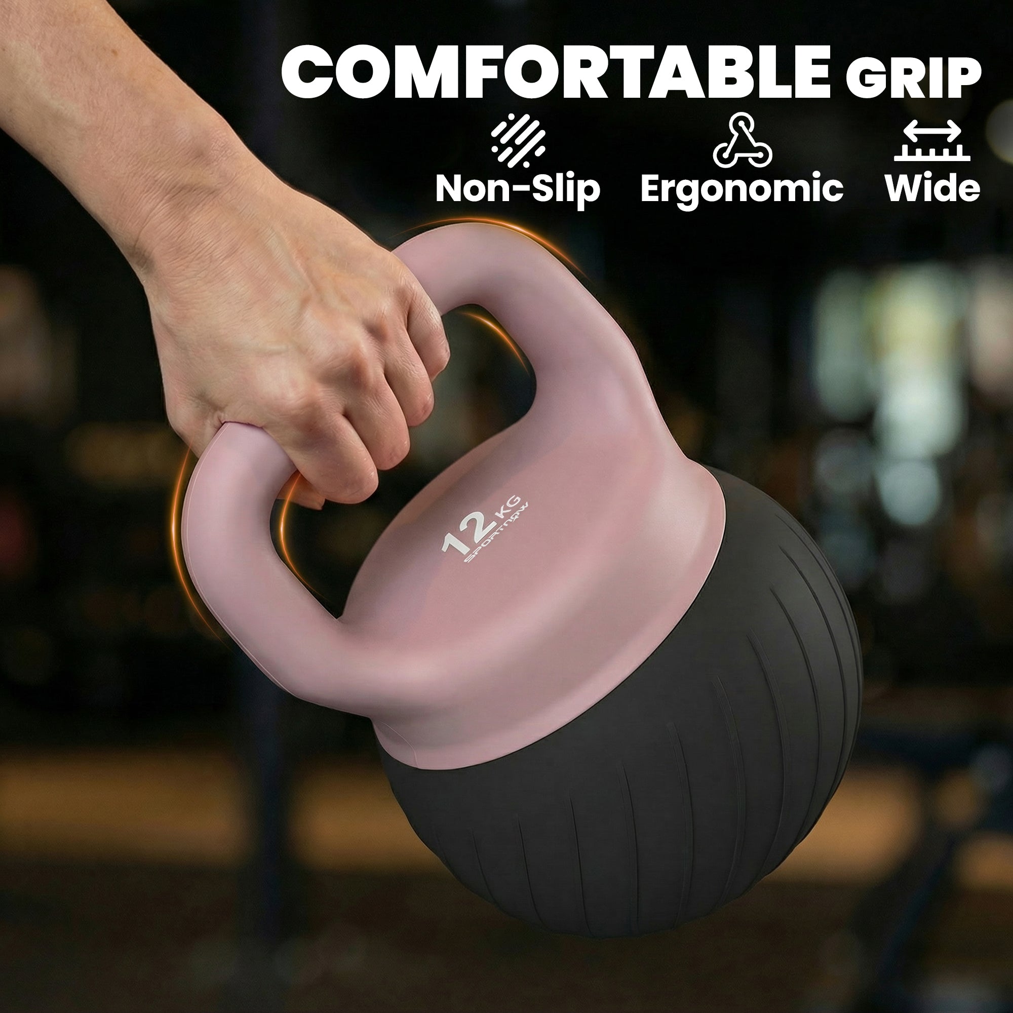 SPORTNOW Soft Kettlebell, 12kg Kettle Bell with Anti-Slip Grip for Home Gym Weight Lifting and Strength Training