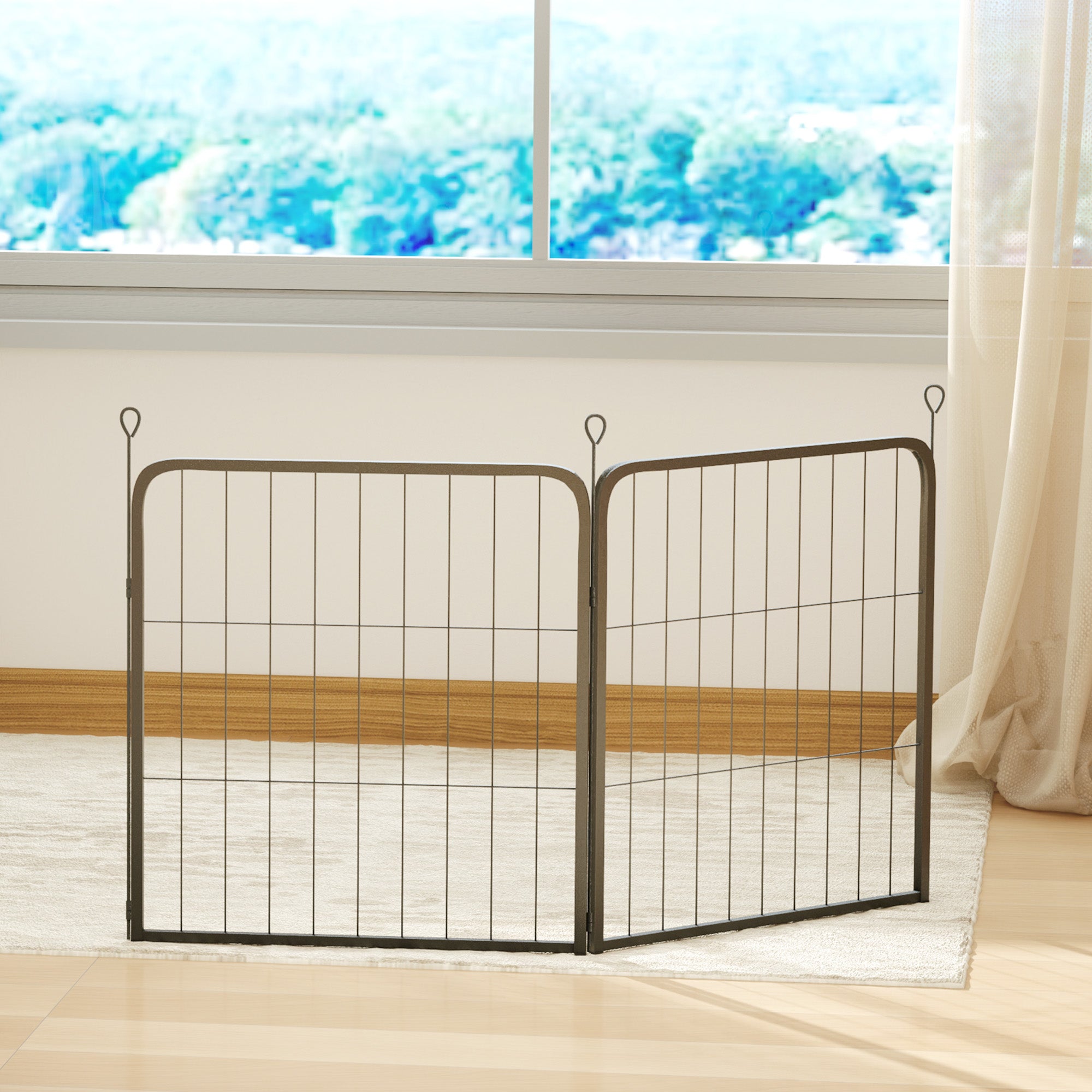 PawHut 2 Piece Dog Pen Expansion Pack for 60cm High Animal Pen with 3 Connecting Stakes