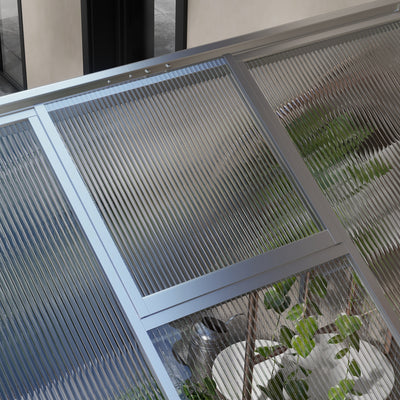 Outsunny 10 x 6ft Aluminium Frame Walk-In Greenhouse, with Foundation 