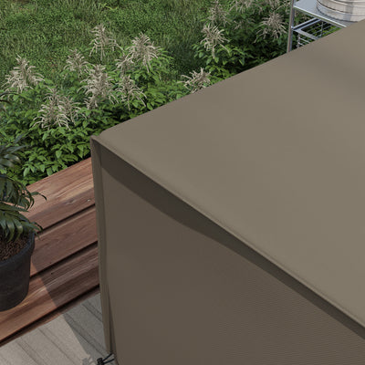 Outsunny Large Square Patio Garden Furniture Set Cover 600D Oxford Waterproof, 230 x 230 x 70cm, Grey 