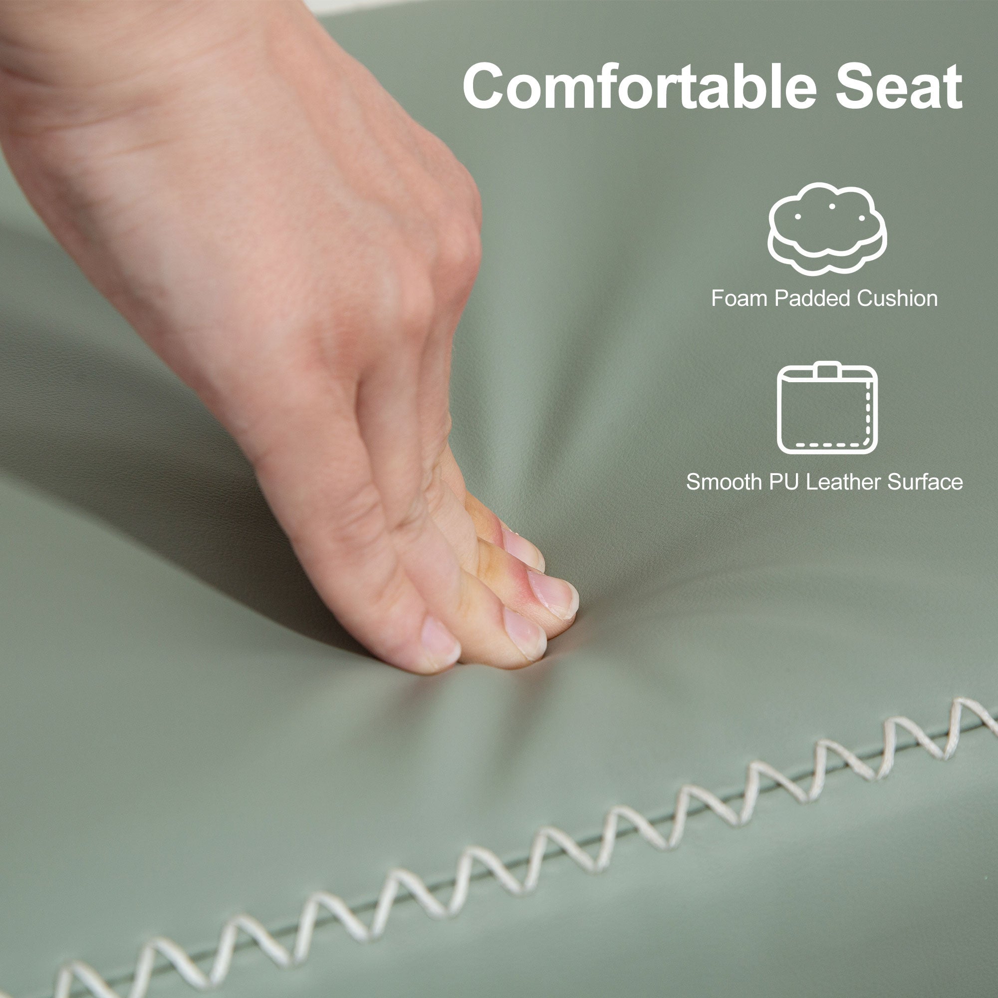 HOMCOM PU Leather Shoe Storage Bench - Green