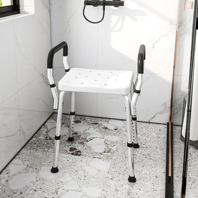 HOMCOM 57-69cm Aluminium Frame Bath Seat 