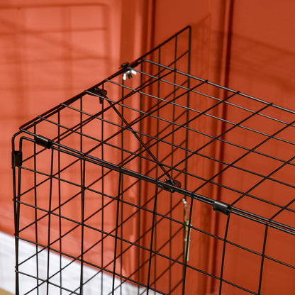 HOMCOM Extendable Fire Guard Screen, Freestanding Fire Screen Spark Guard, Folding Fireplace Cover, Wire Mesh, 81.5-160cm, Black 