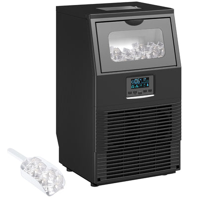 HOMCOM Commercial Ice Maker with 4kg Ice Storage - Black 