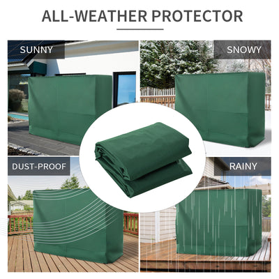 Outsunny 3-Seat Outdoor Garden Swing Chair Protective Cover Water UV Resistant, 240L x 133Wcm, Green 