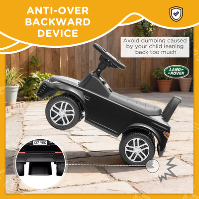 AIYAPLAY Land Rover Licensed Toddler Ride on Car with Horn, Engine Sounds, Under-Seat Storage, for 18-36 Months, Black 