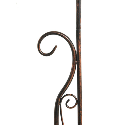 Outsunny Metal Garden Arch Trellis, Decorative Arbour Archway for Walkway Path Ceremony Wedding Party, 120 x 30 x 226cm 