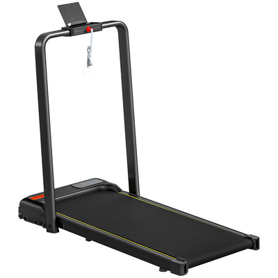 SPORTNOW Folding Walking Treadmill, Under Desk Walking Pad with Incline, Black 
