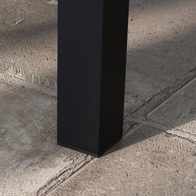 Outsunny 100cm x 60cm Aluminium Outdoor Coffee Table - Black 