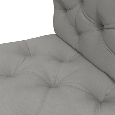 Outsunny 2 Seater Pallet Seat Cushions Back Pillows Replacement, Patio Chair Cushions Set for Indoor Outdoor, Light Grey 
