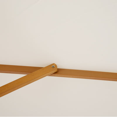 Outsunny 2.5m Wood Garden Parasol Sun Shade Patio Outdoor Wooden Umbrella Canopy Cream White 