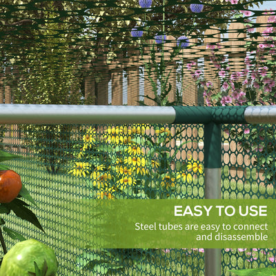 Outsunny 8' x 4' Plant Protection Cage, with Door, Green 