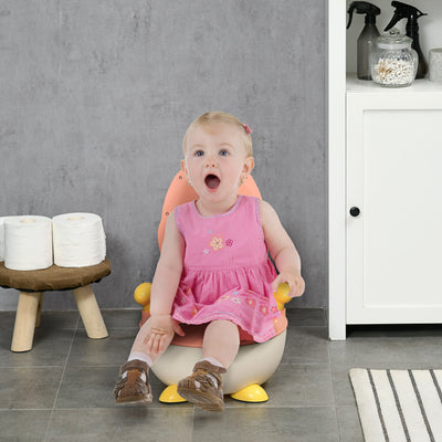 ZONEKIZ Baby Potty Training Toilet with Splash Guard, Anti-Tip Feet, Side Handles, Easy to Clean 