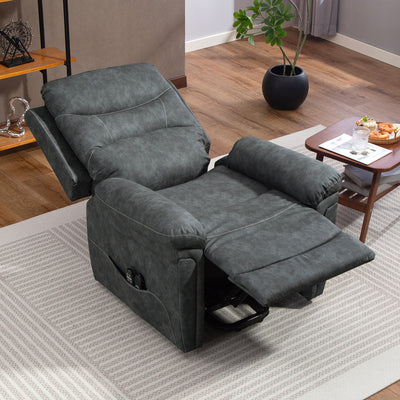 HOMCOM Power Lift Recliner Chair with Vibration Massage, Heat, USB - Grey 