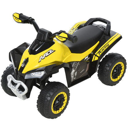 HOMCOM No Power Toddler Kids Ride on Car Walker Foot To Floor Slider w/ Music Lights for 18 - 36 Months Yellow 
