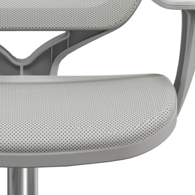 Vinsetto Office Chair, Breathable Mesh Swivel Desk Chair with Adjustable Height and  360° Swivel Security Wheels for Home Office, Study, Grey 