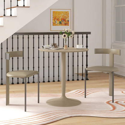 HOMCOM 75H x \'ce\'a670cm Two-Person Minimalistic Dining Table - Light Brown 