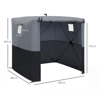 Outsunny 2 x 2m Pop-Up Gazebo, with Accessories - Black 