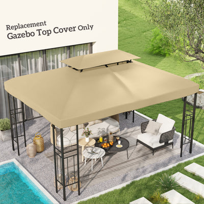 Outsunny Gazebo Roof Replacement, for 3 x 4m Frames - Cream 