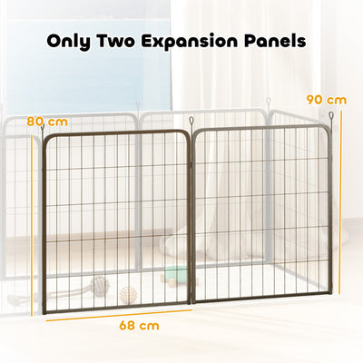 PawHut 2 Piece Dog Pen Expansion Pack for 80cm High Animal Pen with 3 Connecting Stakes 
