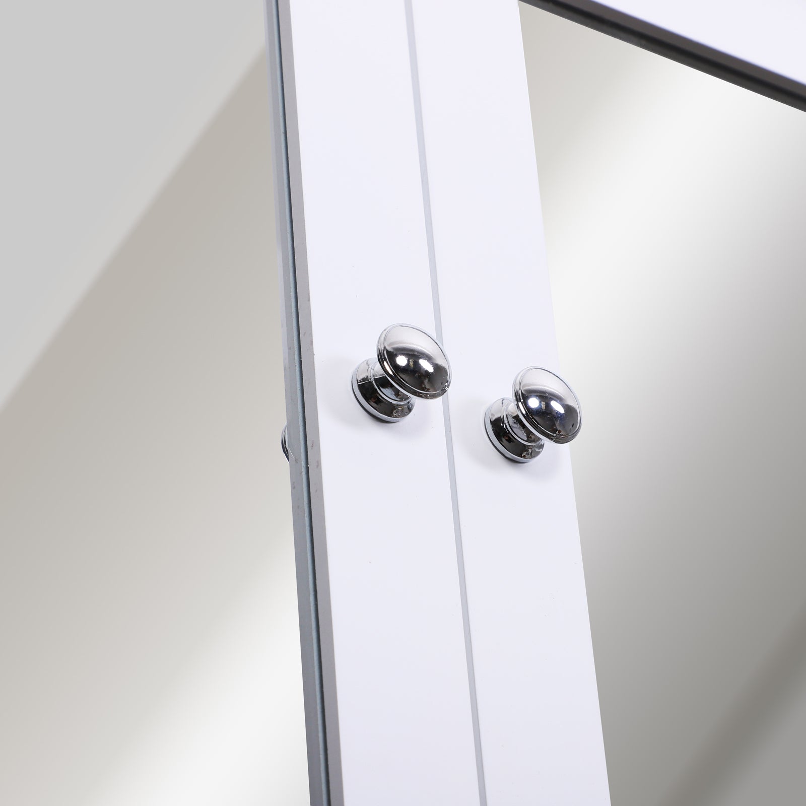 kleankin Wall-mounted Bathroom Cabinet Mirror Door Organiser Storage Shelves Living Room White 